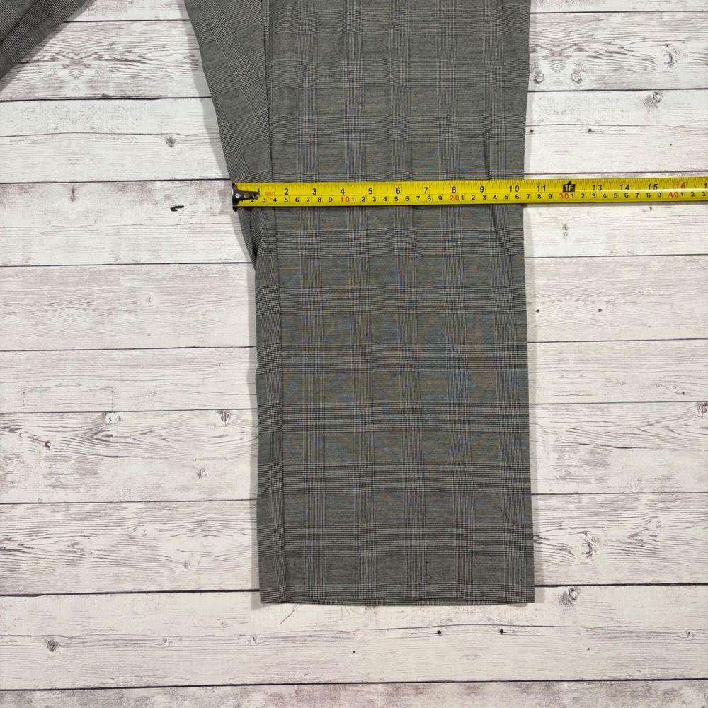 Alfred Dunner Petite Plaid Pants Elastic Waist Wide Leg Casual Comfort Size 12P - Picture 9 of 10